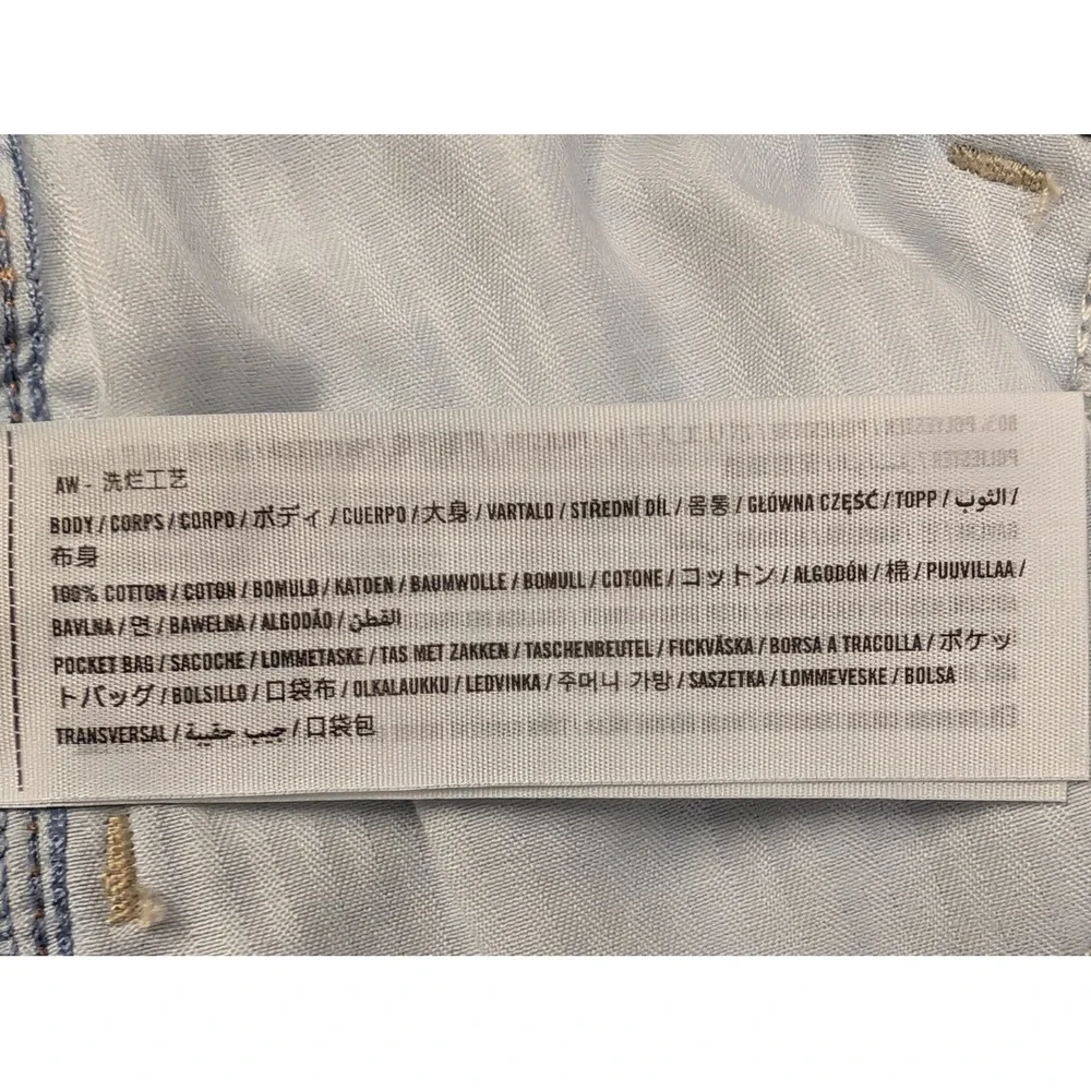 Hollister Womens Jean Mini Skirt Sz 000 23 Raw Hem Light Wash Blue
